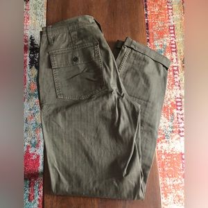 Women’s Madewell Houndstooth Pant 27 T Olive